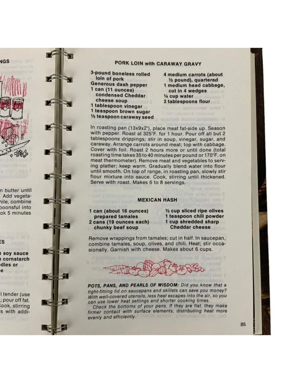 A Campbell Cookbook Most-For-The-Money Main Dishes Spiral Bound Vintage 1975